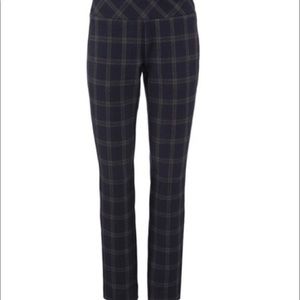 Cabi Connery skinny plaid trouser pants